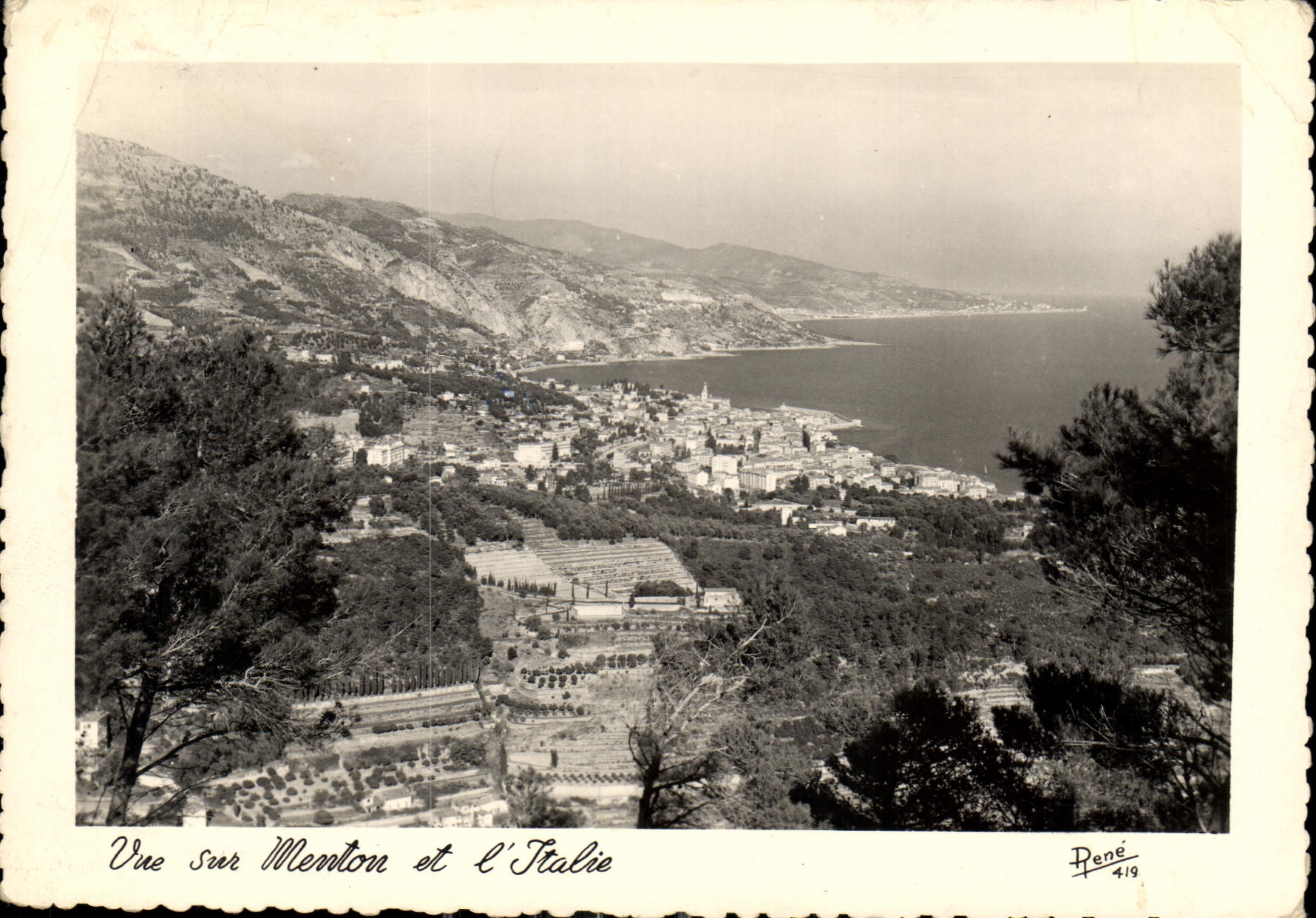 CPM Vue sur Menton et l'Italie 