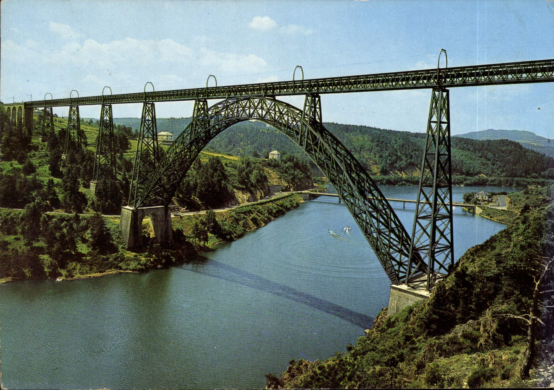 CPM Viaduct de Garabit Canal construit pa Eifel Ligene de Beziers a Clermont Ferrand 