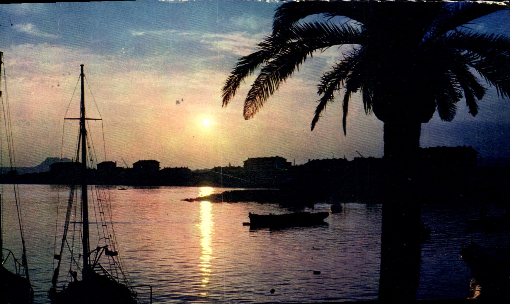 CPM Reflets de la Cote d'Azur Coucher de Soleil 