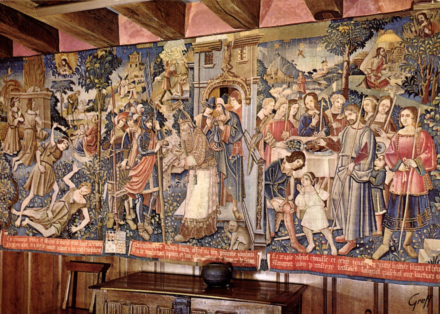 CPM En Touraine le Chateau de Langeais Indre et Loire Tapisserie du XVI S Isabelle de la Jaille anci