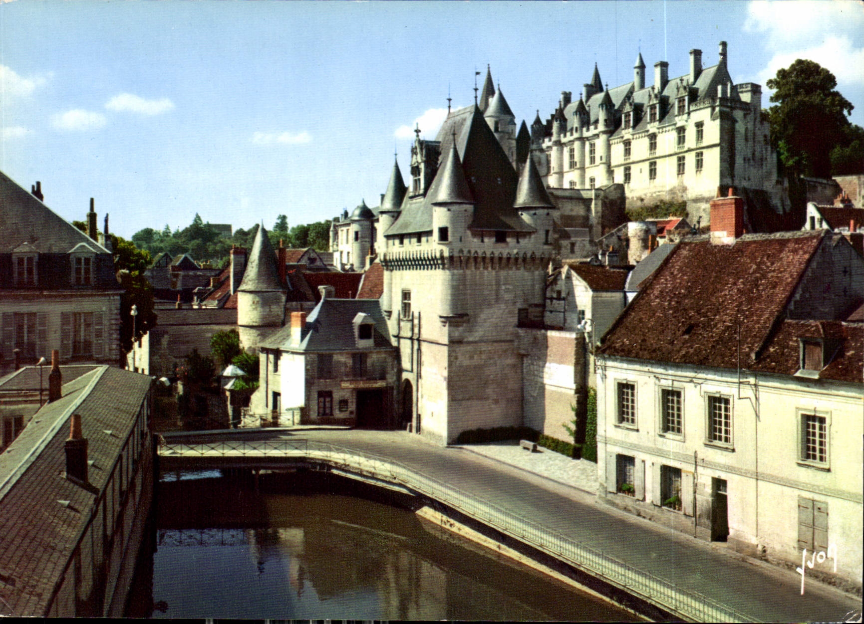 CPM Val de Loire Loches Indre et Loire l'Indre la Porte des Cordeliers et le Chateau 