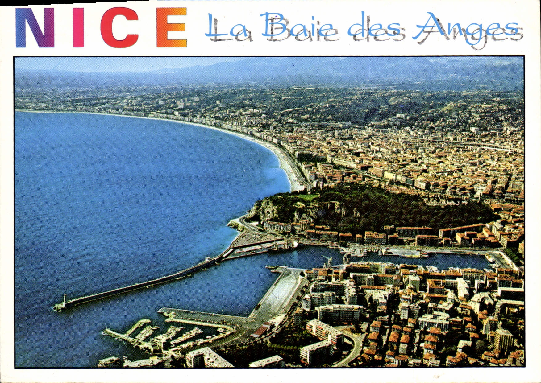 CPM Cote d'Azur Nice Alpes Maritimes la Baie des Anges vue du ciel