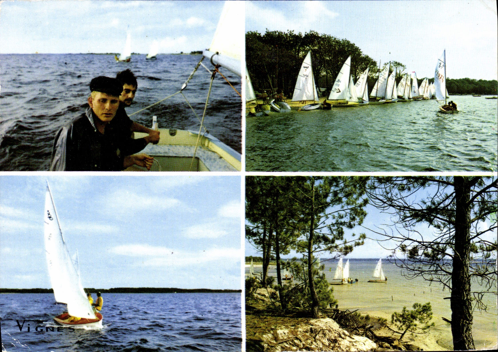 CPM Visage des Landes course de regates sur nos Locs le Tranquille miroir est Picore de Voiles qui s