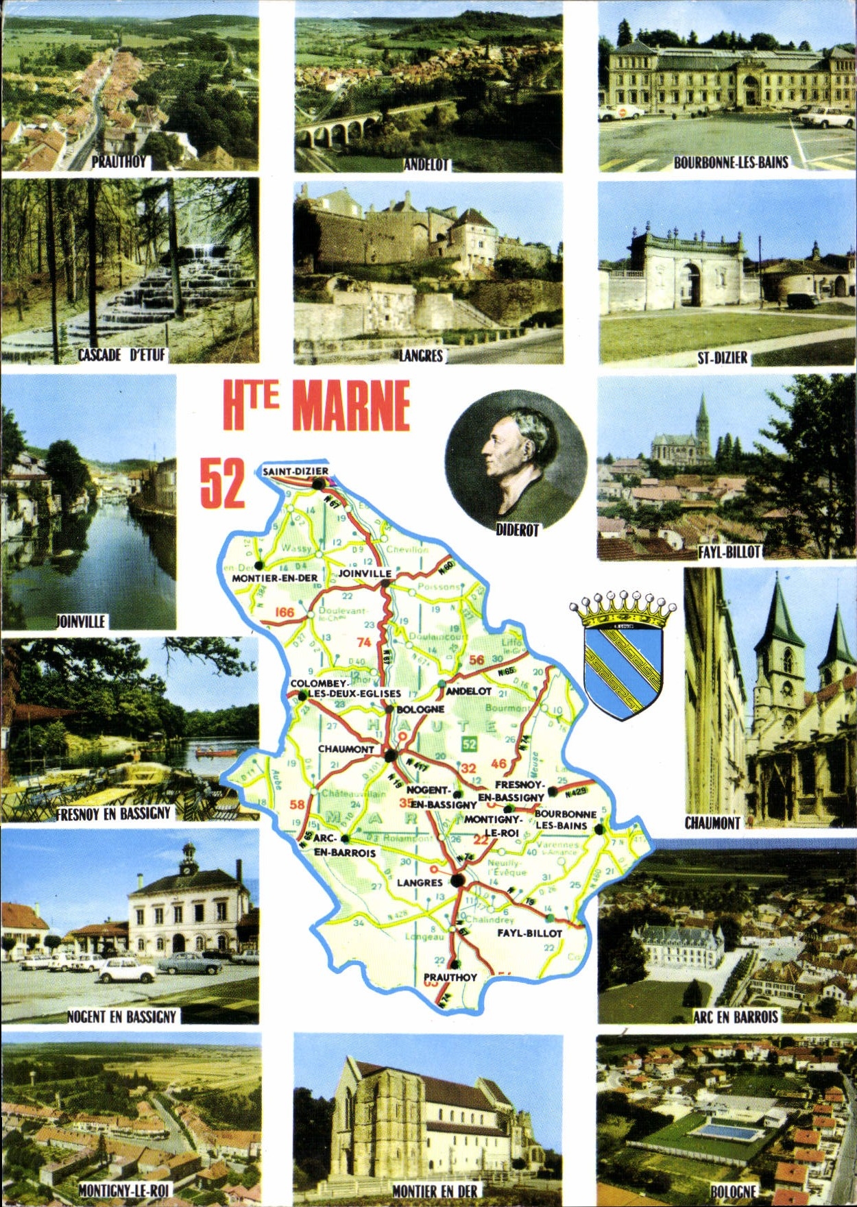 CPM Haute Marne Prefecture Chaumont Sous Prefectures Langres St Dizher hommes celebres le sculpteur