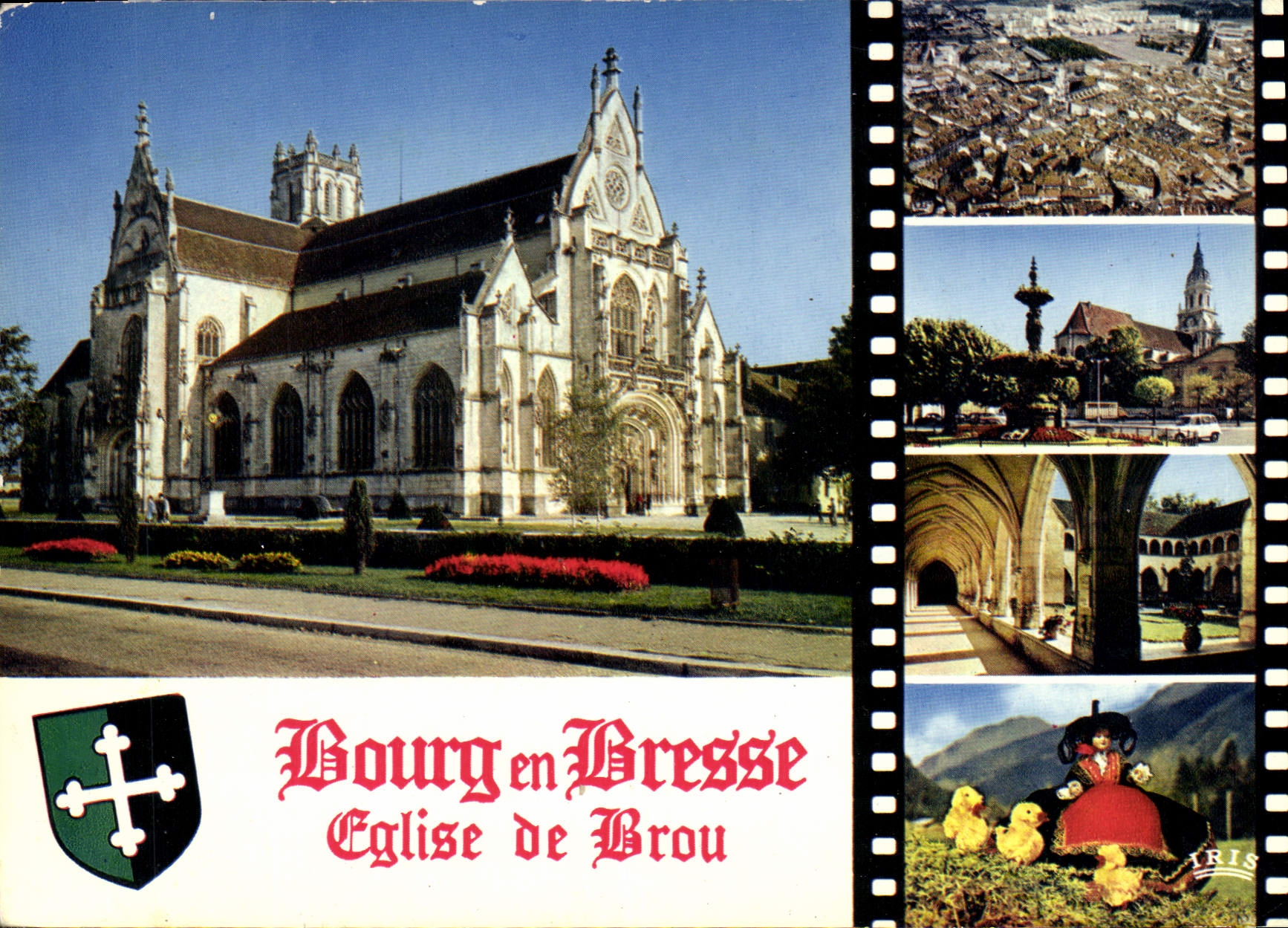 CPM Bourg en Bresse Eglise de Brou Eglise de Brou debut XVI S vue aerienne Cl Heurtier Rennes Eglise