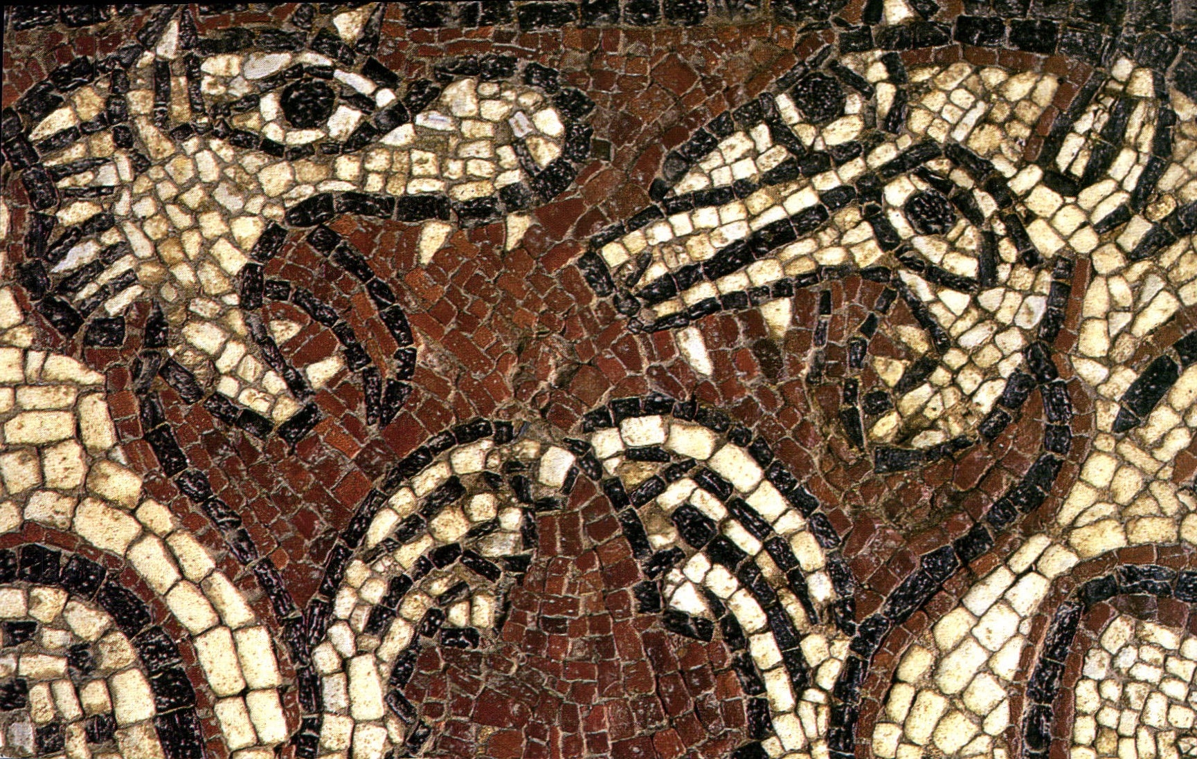 CPM Monastere de Ganagobie Prieure fonde avant 939 Eglise du XIIeme Mosaique du XIIeme detail Lions 