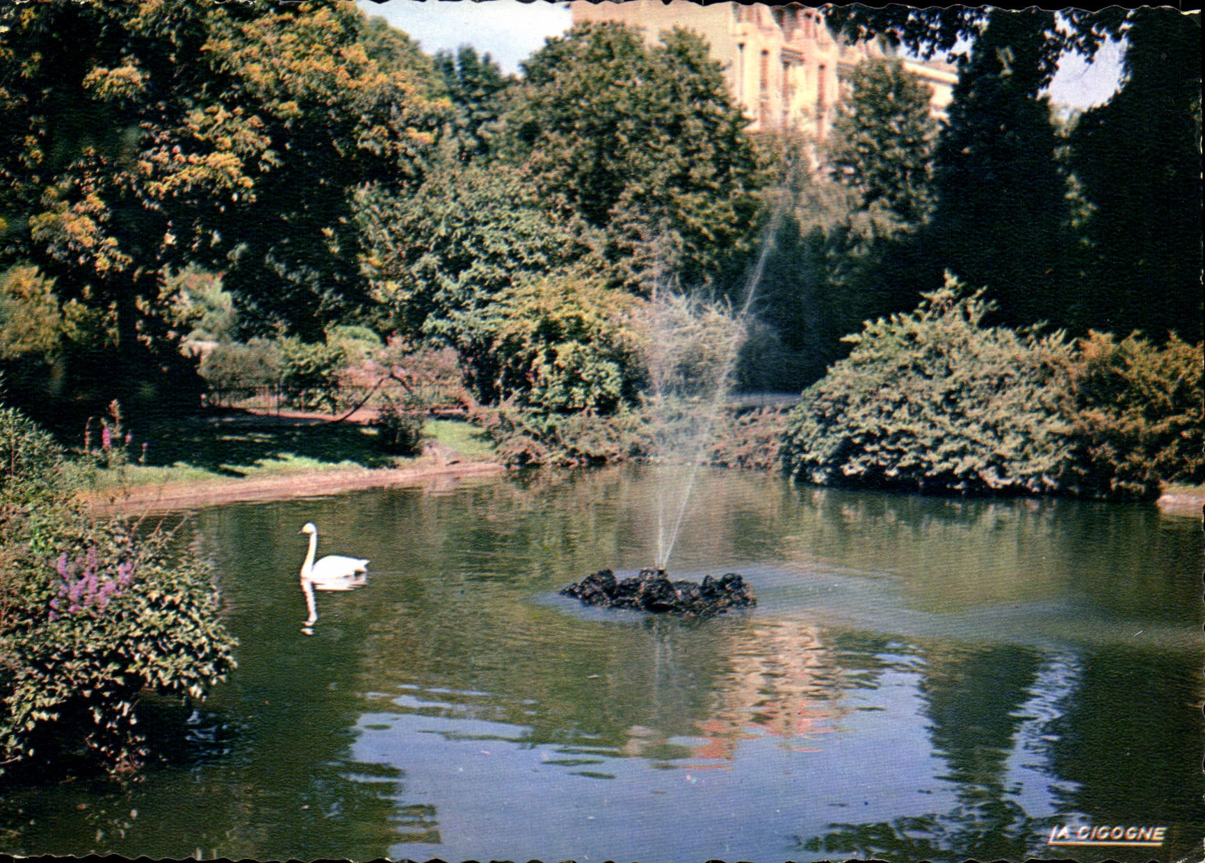 CPM Vichy Allier Reine des ville d'Eaux Dans les Grands Parcs le bassin des Cygnes 