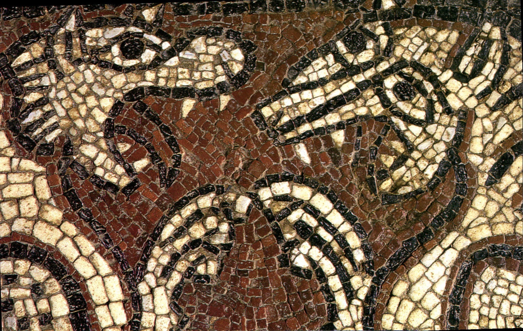 CPM Monastere de Ganagobie Prieure fonde avant 939 Eglise du XIIeme Mosaique du XIIeme detail Lions