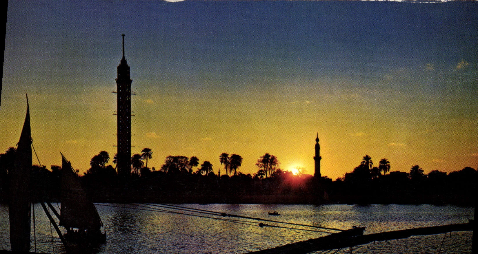 CPM Le Caire Le coucher du soleil sur le Nil