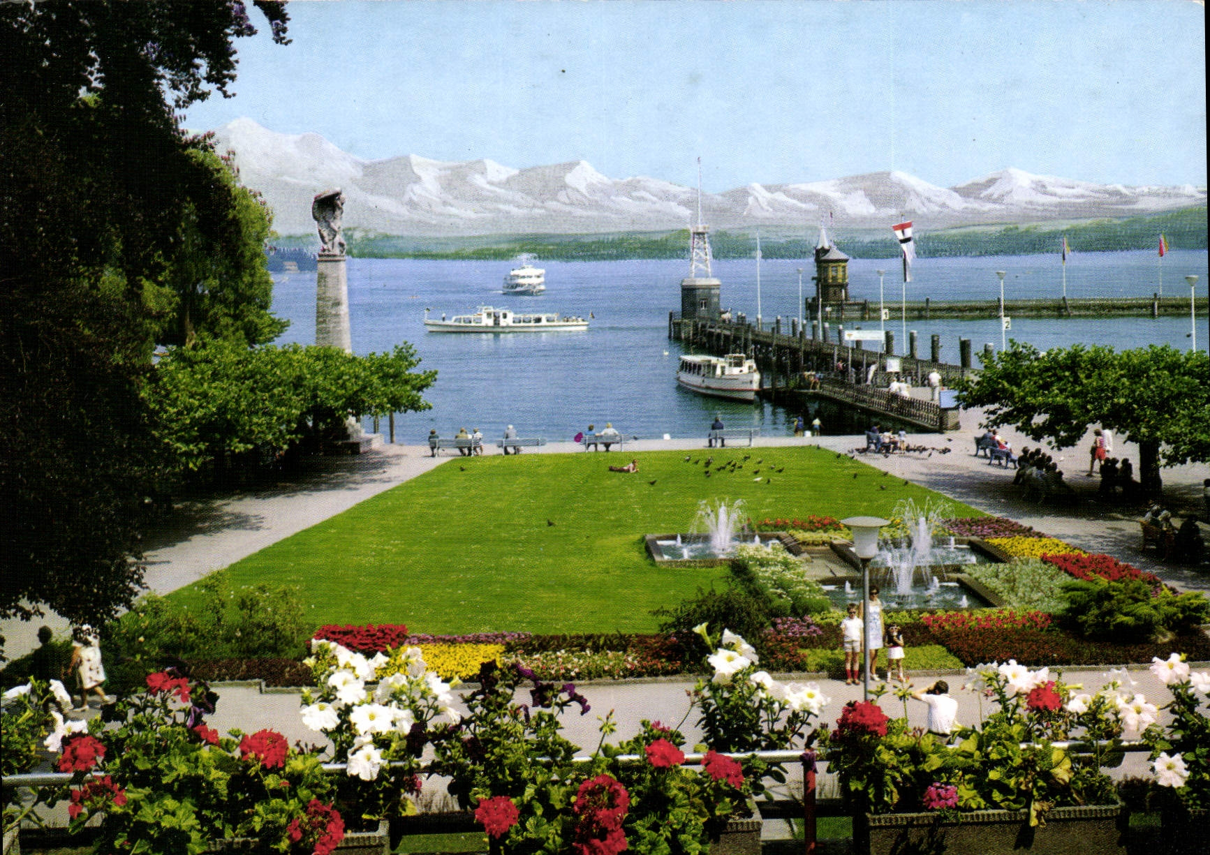 CPM Konstanz am Bodensee Konzilterrasse mit Hafen