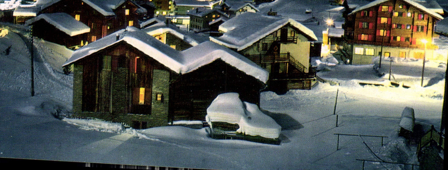 CPM Saas Fee Wallis Bei Mondschein Allainhorn Alphubel