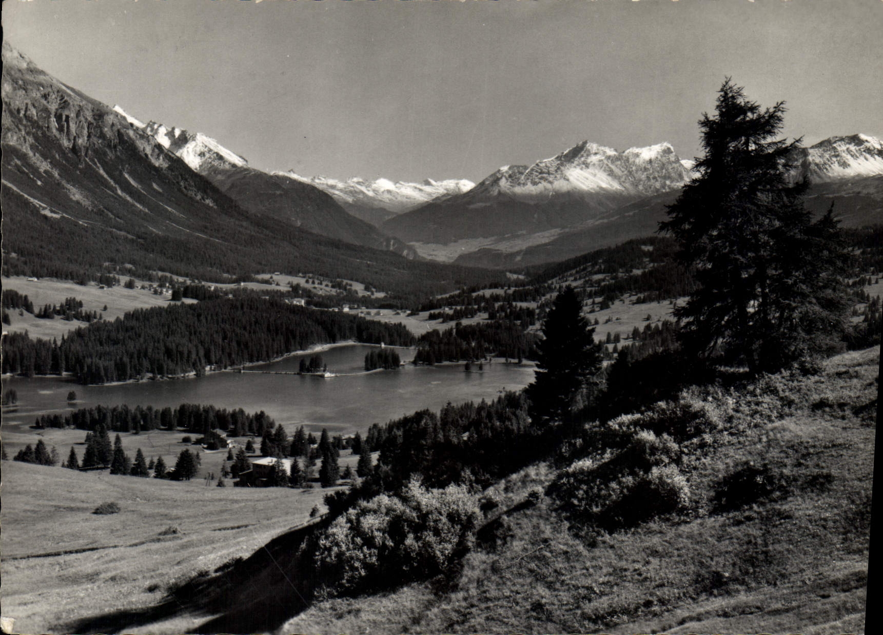 CPM Lenzerheide Valbella Heidsee mit Oberhalbsteinet Bergen