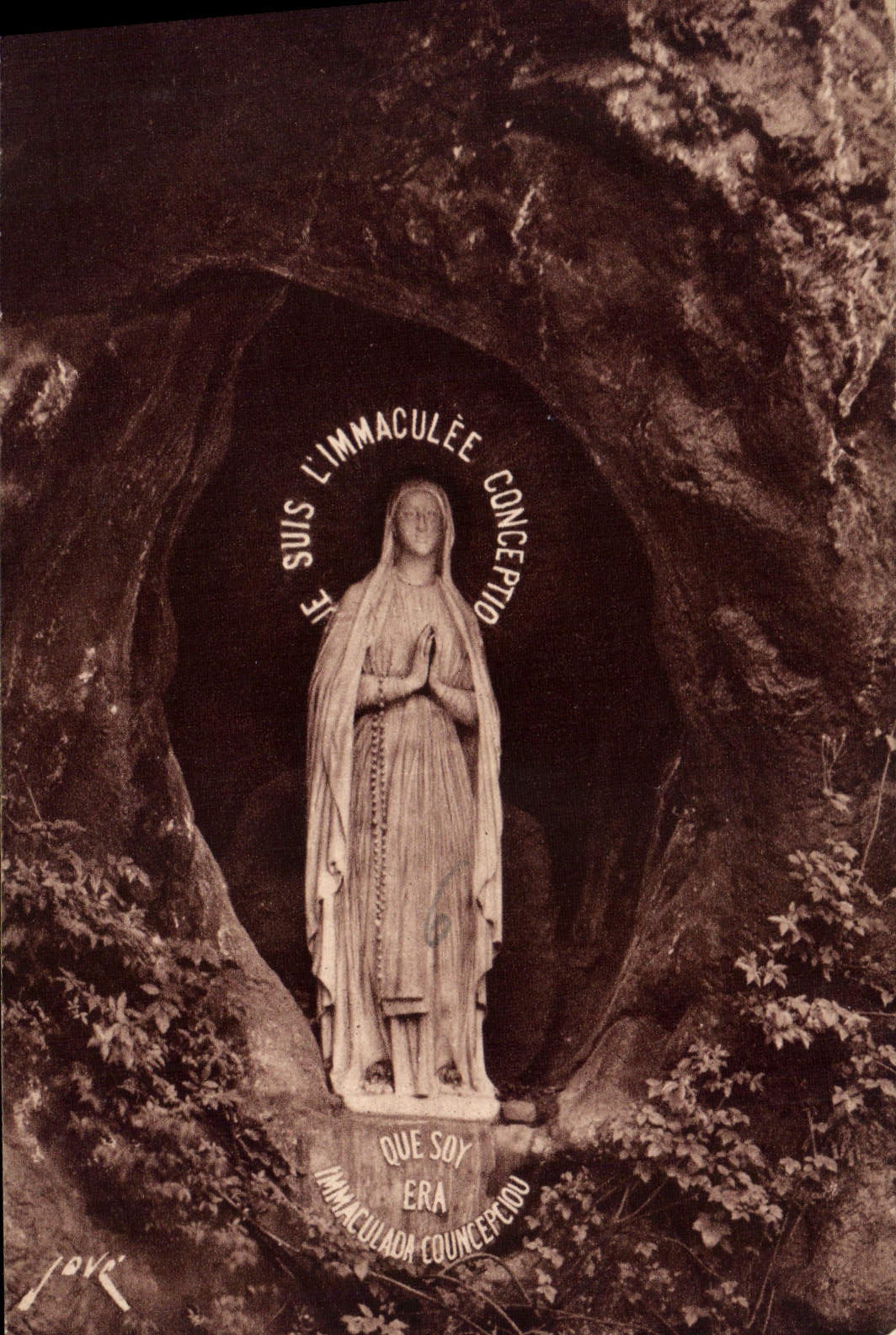 CPA Lourdes H P la Vierge dit a Bernadette 