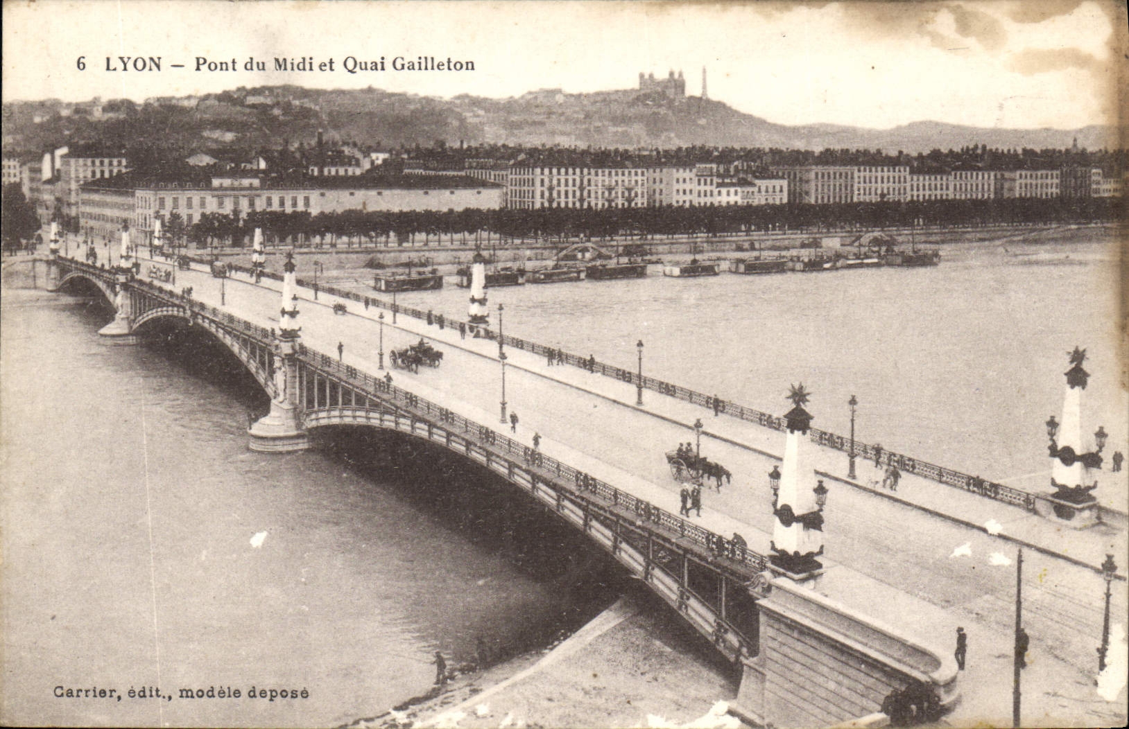 CPA Lyon Pont du Midi et Quai Gailleton 