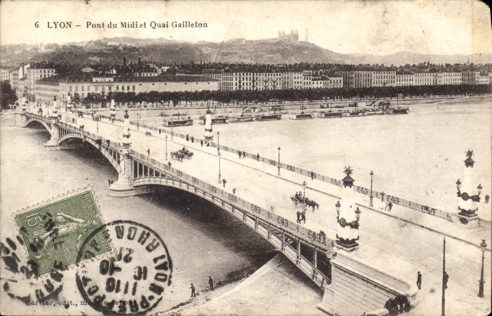 CPA Lyon Pont du Midi Quai Gailleton 