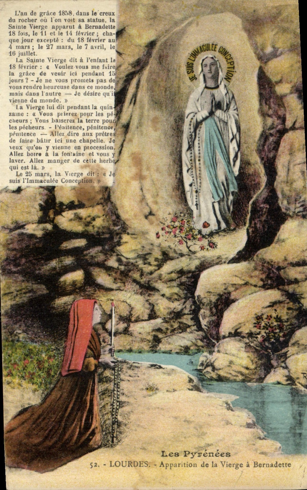 CPA Les Pyrenees Lourdes Apparition de la Vierge a Bernadette 