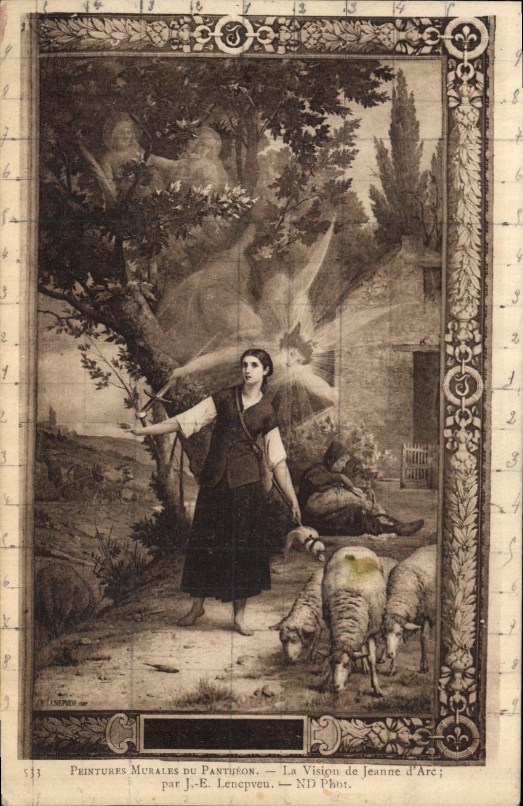 CPA Peintures Murales du Pantheon La Vision de Jeanne D'Arc 