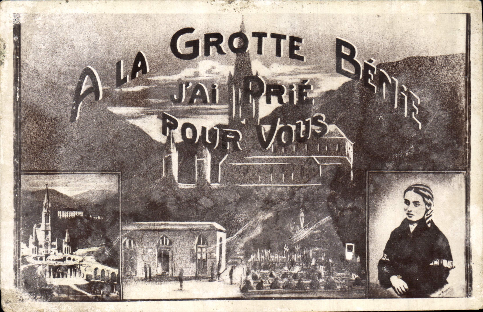 CPA Lourdes Souvenir 