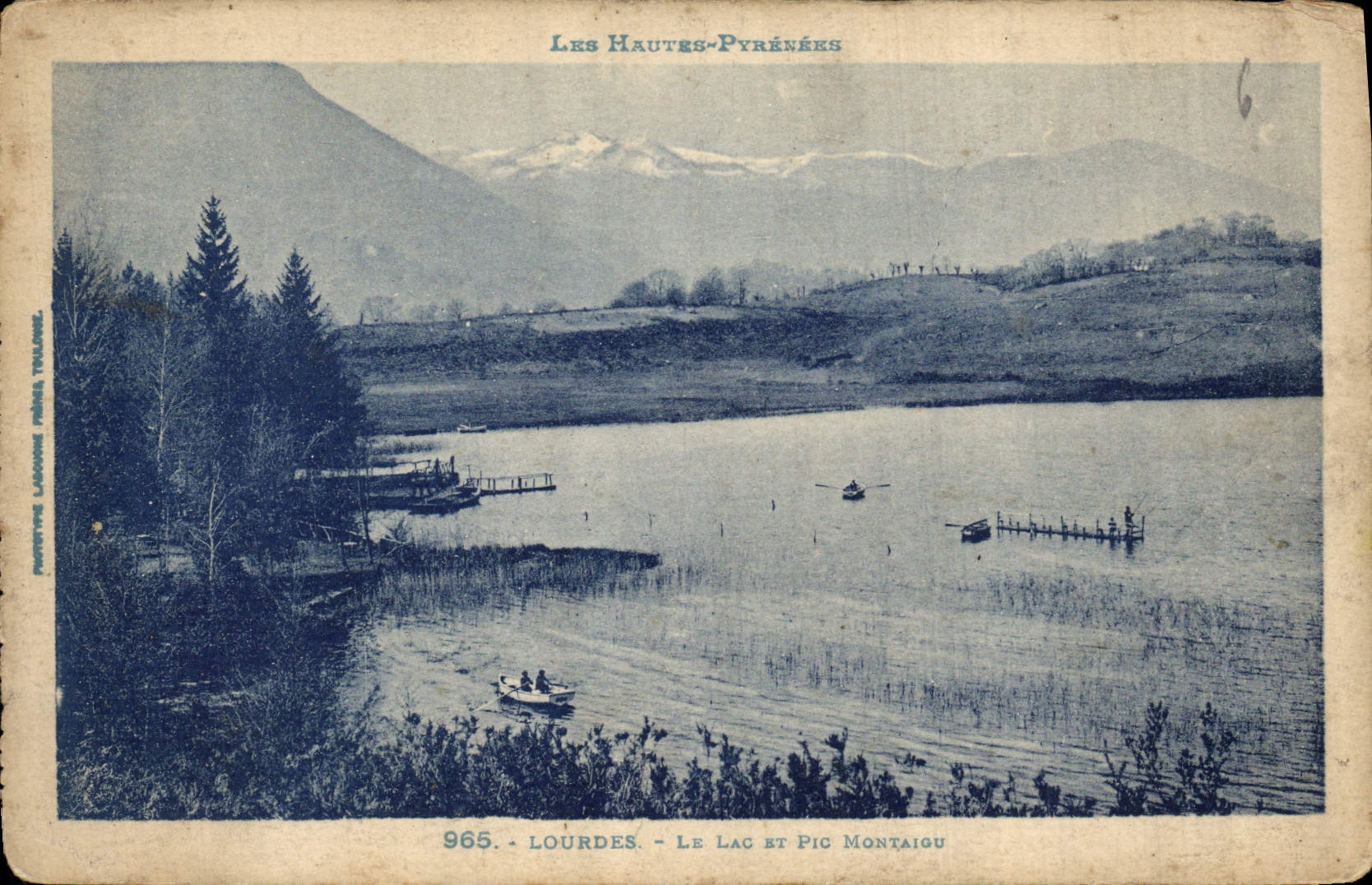 CPA Les Hautes Pyrenees Lourdes le Lac et Pic Montalou 