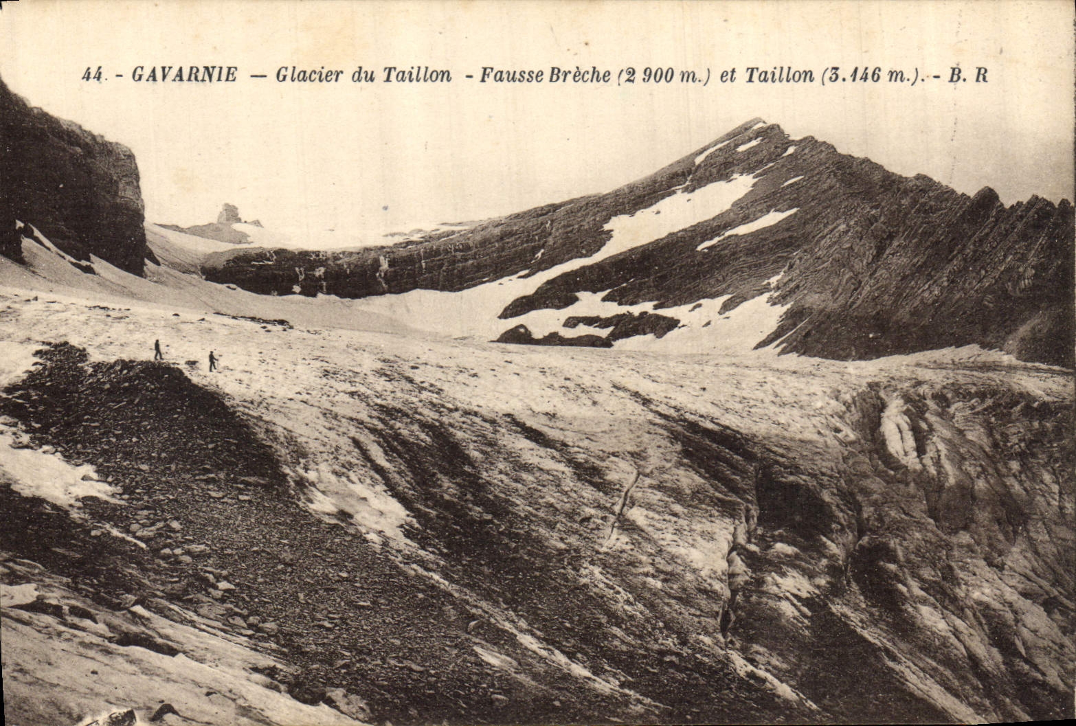 CPA Gavarnie Glacier du Taillon Fausse Breche et Taillon 