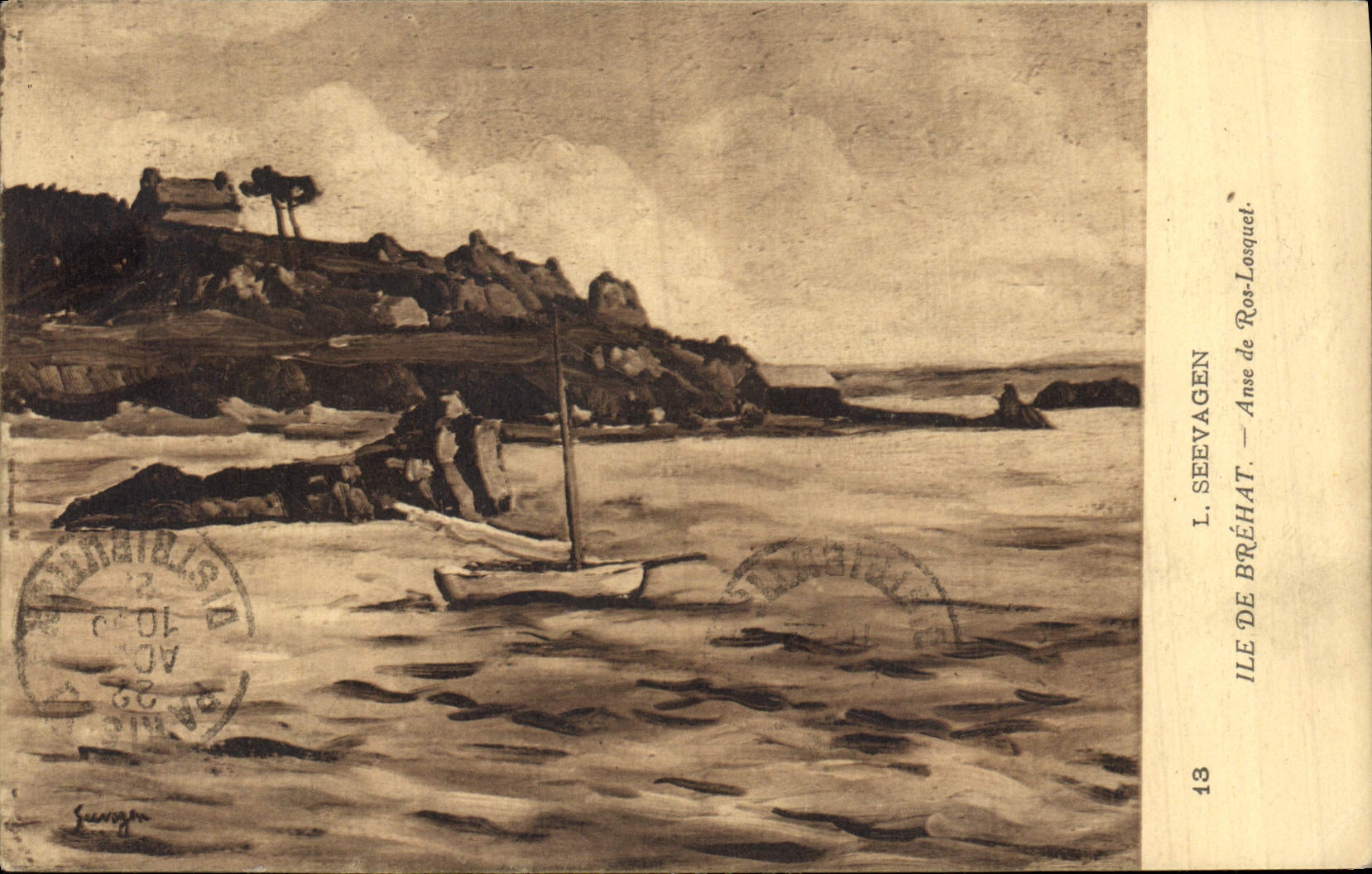 CPA Seevagen Ile de Brehat Anse de Ros Losquet 