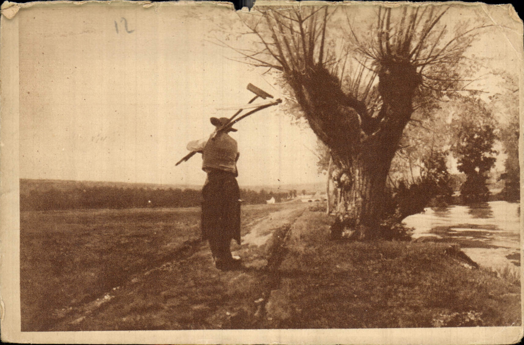 CPA E Adan La fin de la journee Edite parl'Entraide Unionsle 