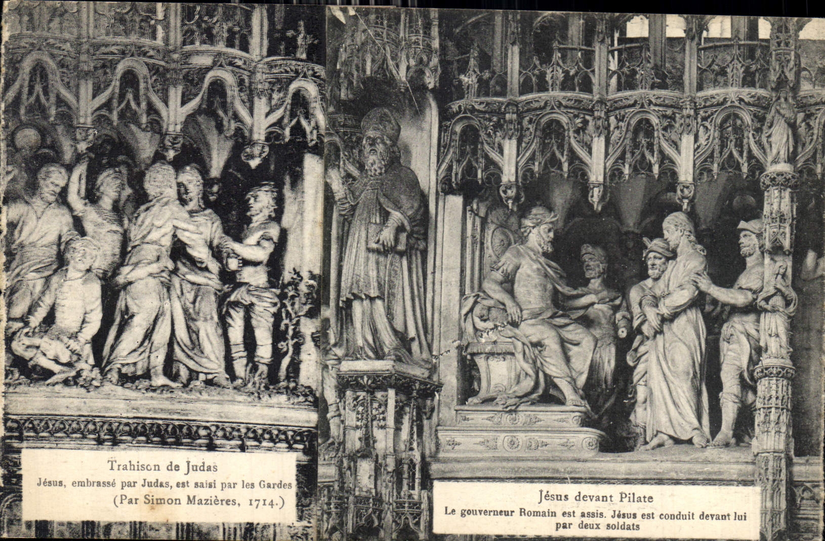 CPA Trahison de Judas Jesus devant Pilate Chartres