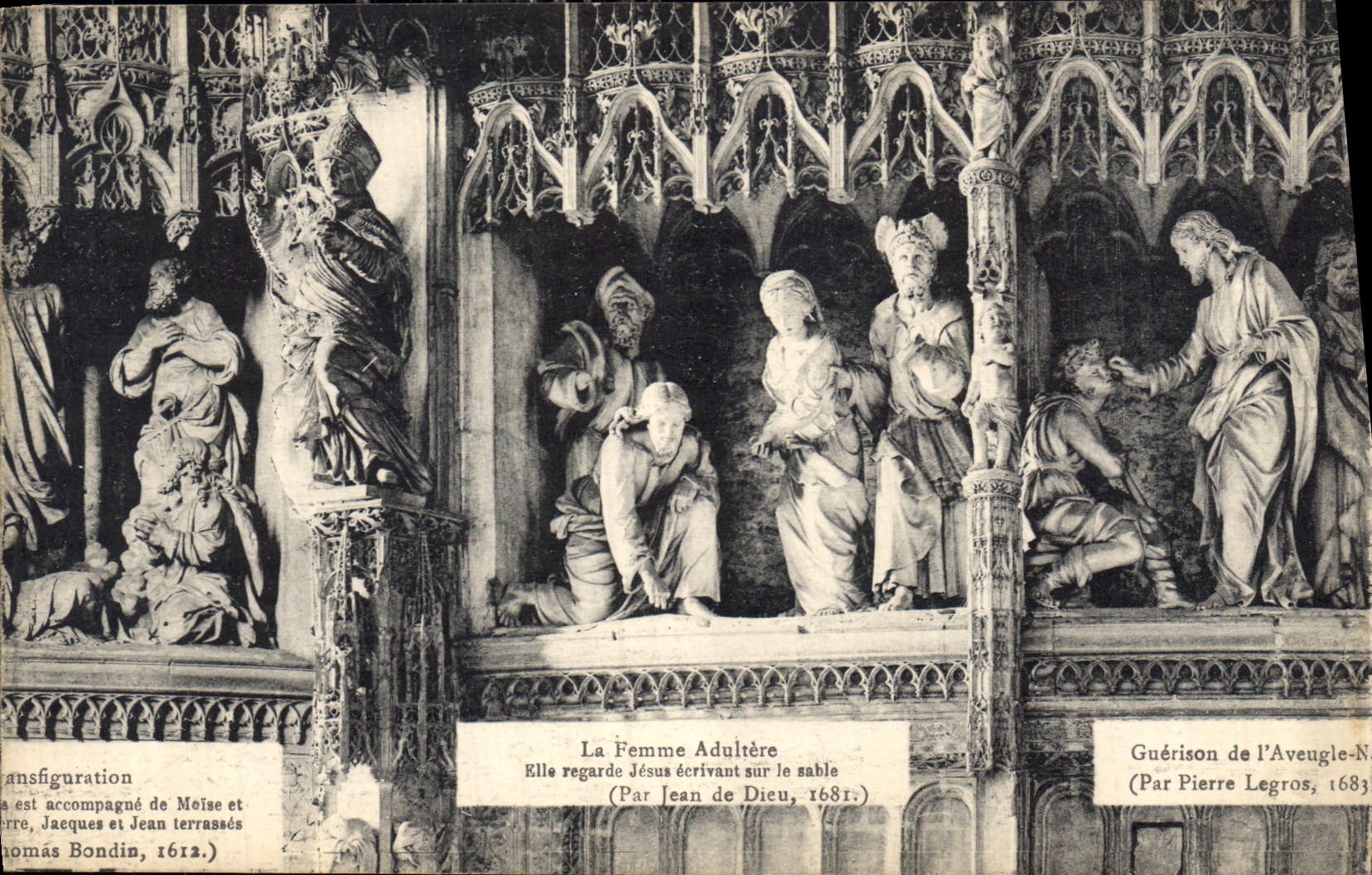 CPA La Femme Adultere Guerison de l'Aveugle Chartres