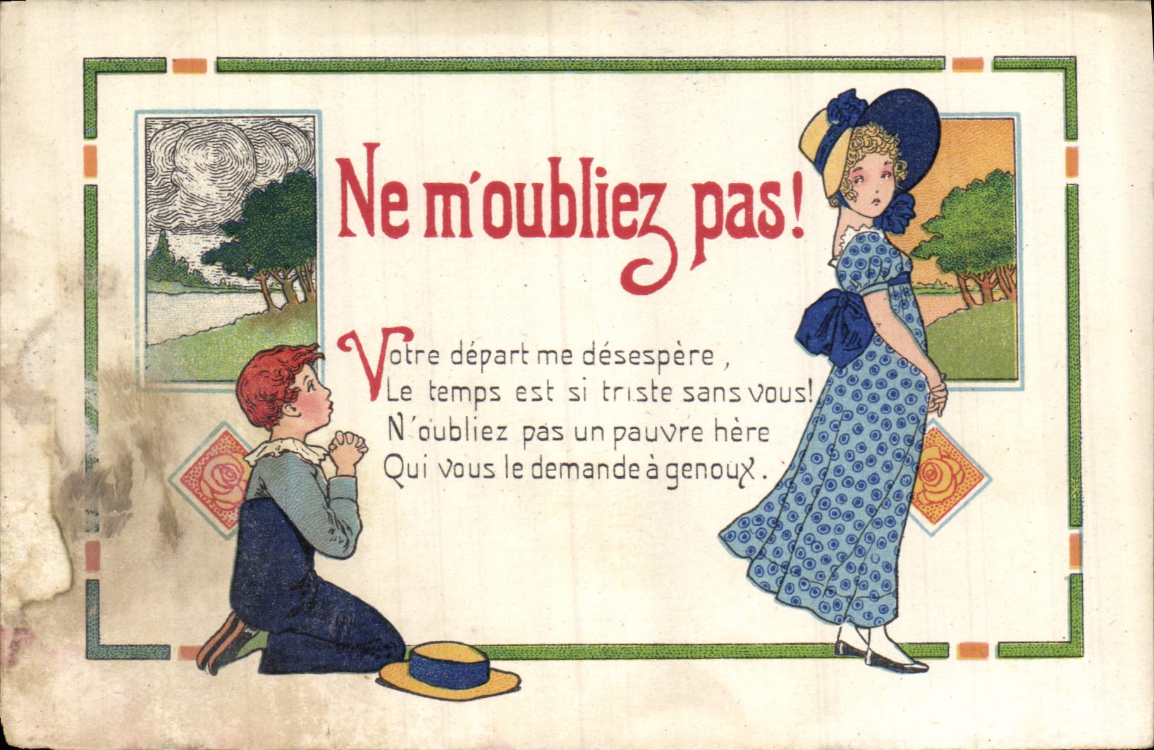 CPA Ne m'oubliez pas Enfants