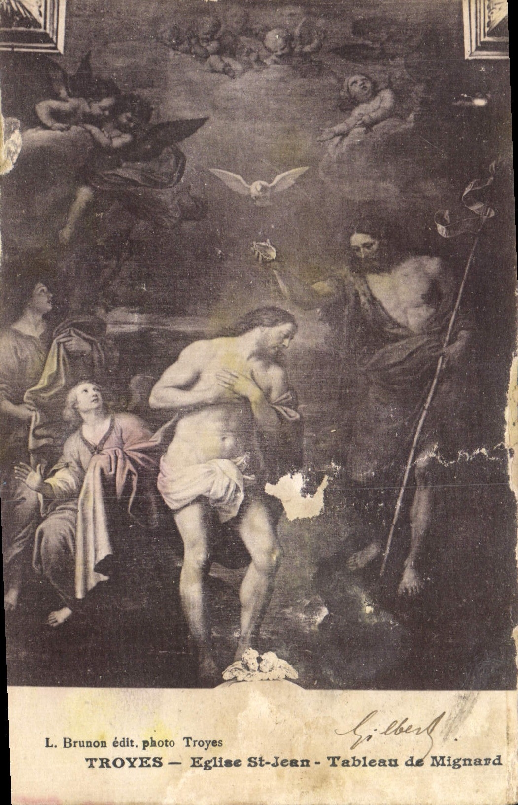CPA Troyes Eglise St Jean Tableau de Mignard 