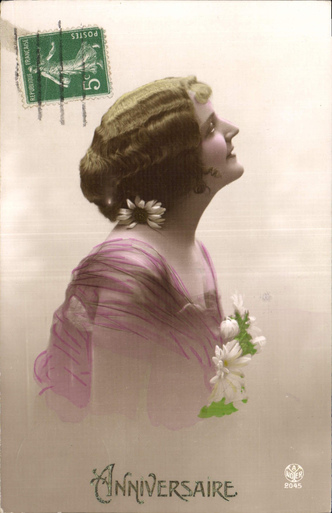 CPA Anniversaire Femme
