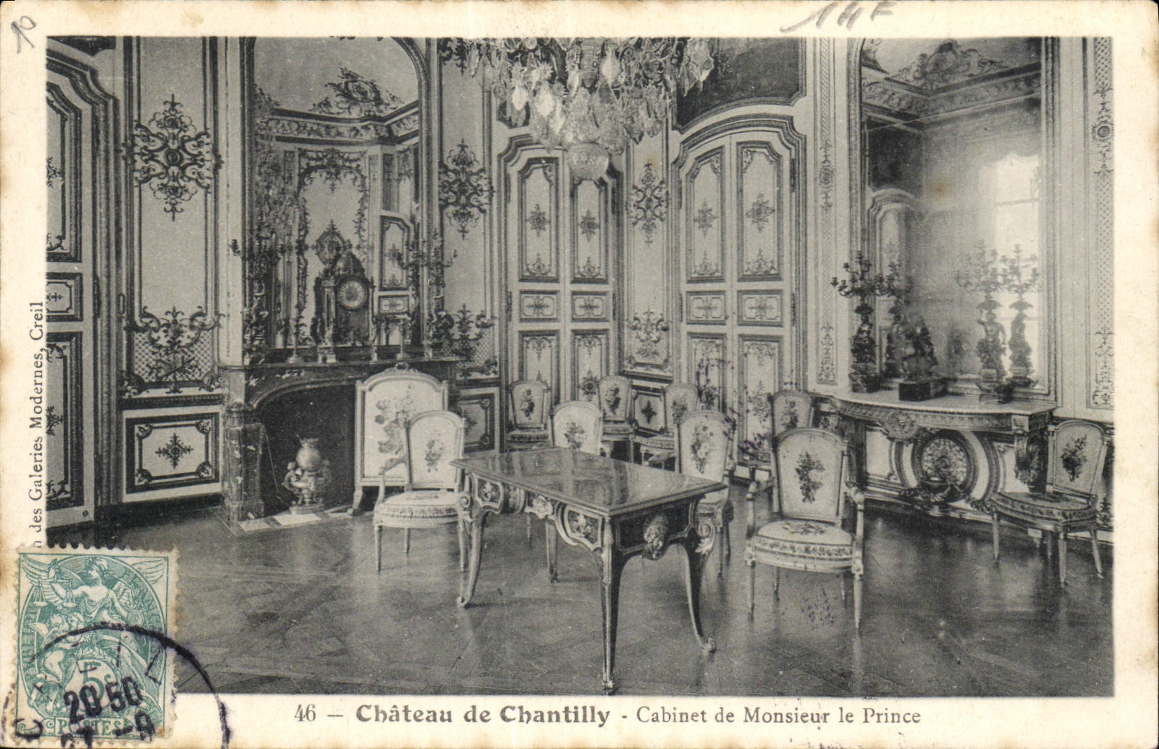 CPA Chateau de Chantilly Cabinet de Monsieur le Prince 