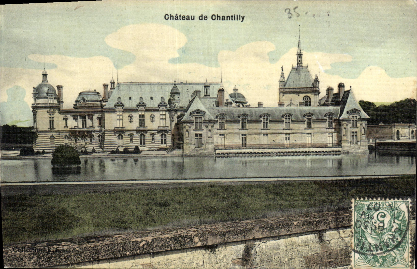 CPA Chateau de Chantilly (carte toilee)