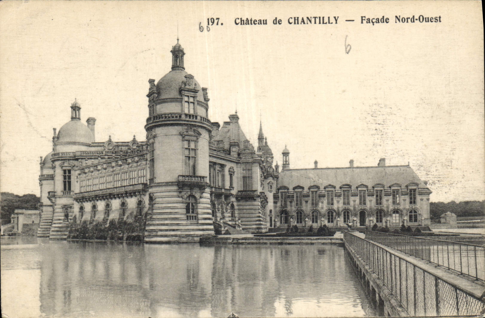 CPA Chateau de Chantilly Facade Nord Ouest 