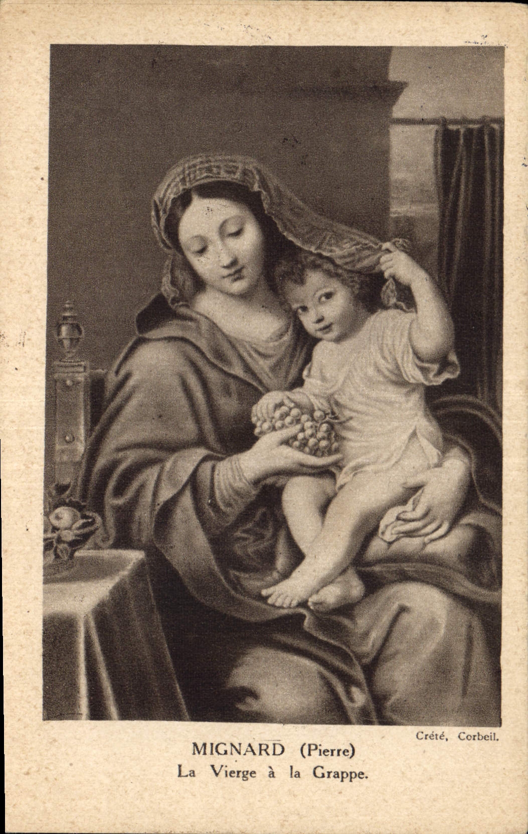 CPA Mignard Pierr La Vierge a la Grappe 