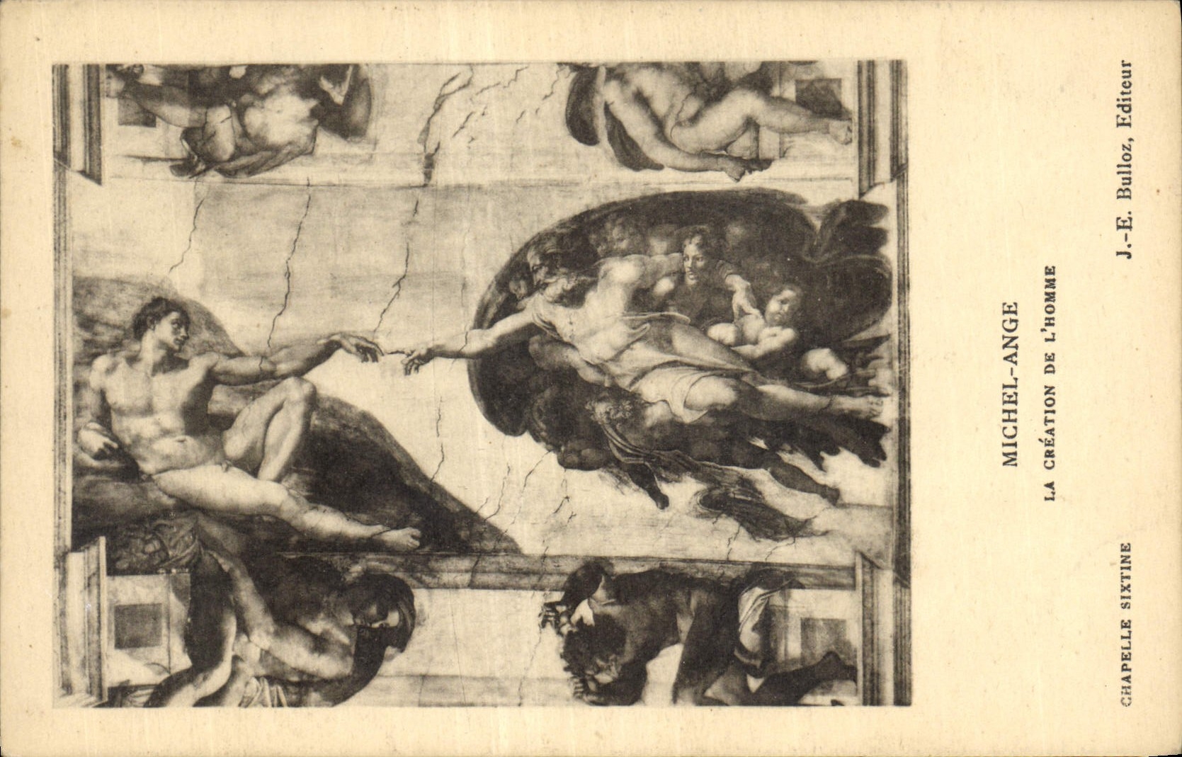 CPA Michel Ange La Creation de L'Homme 