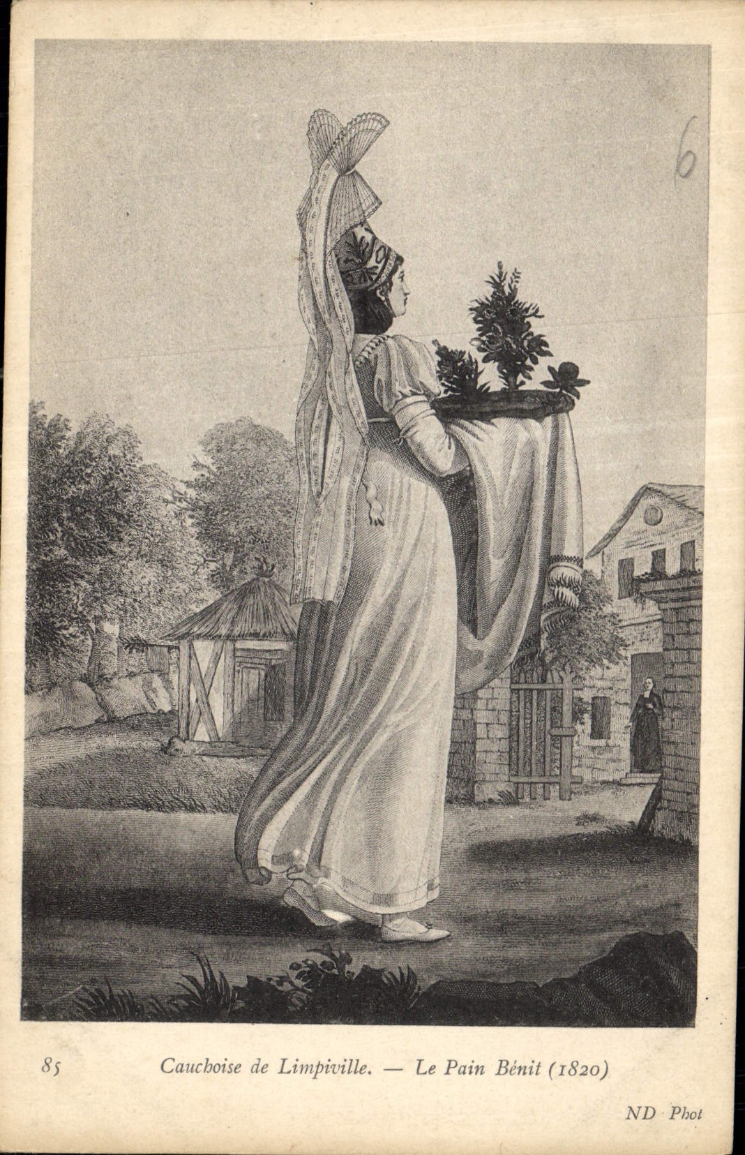 CPA Cauchoise de Limpiville Le Pain Benit Folklore