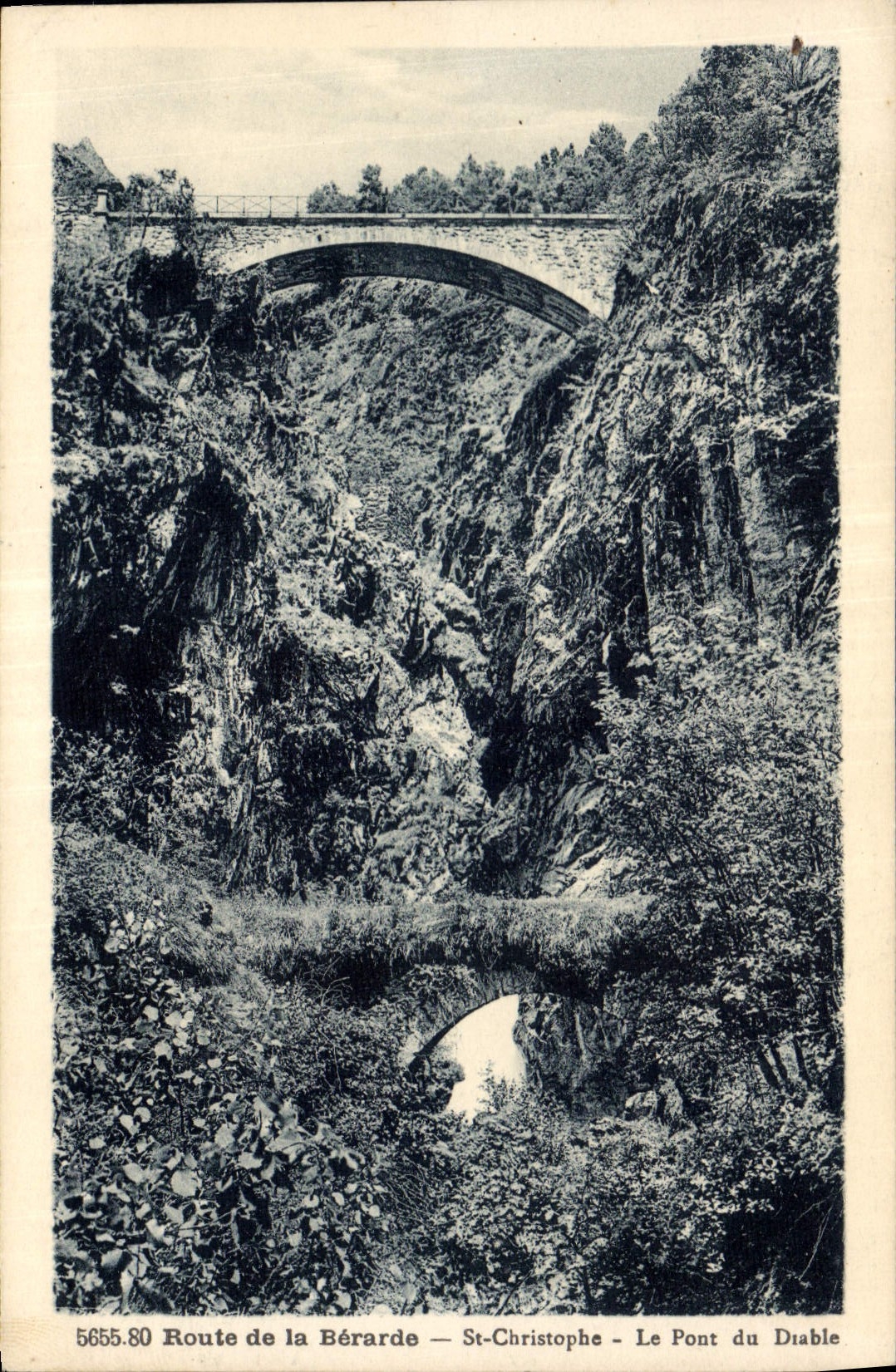 CPA Routes de la Berarde St Christophe Le Pont du Diable