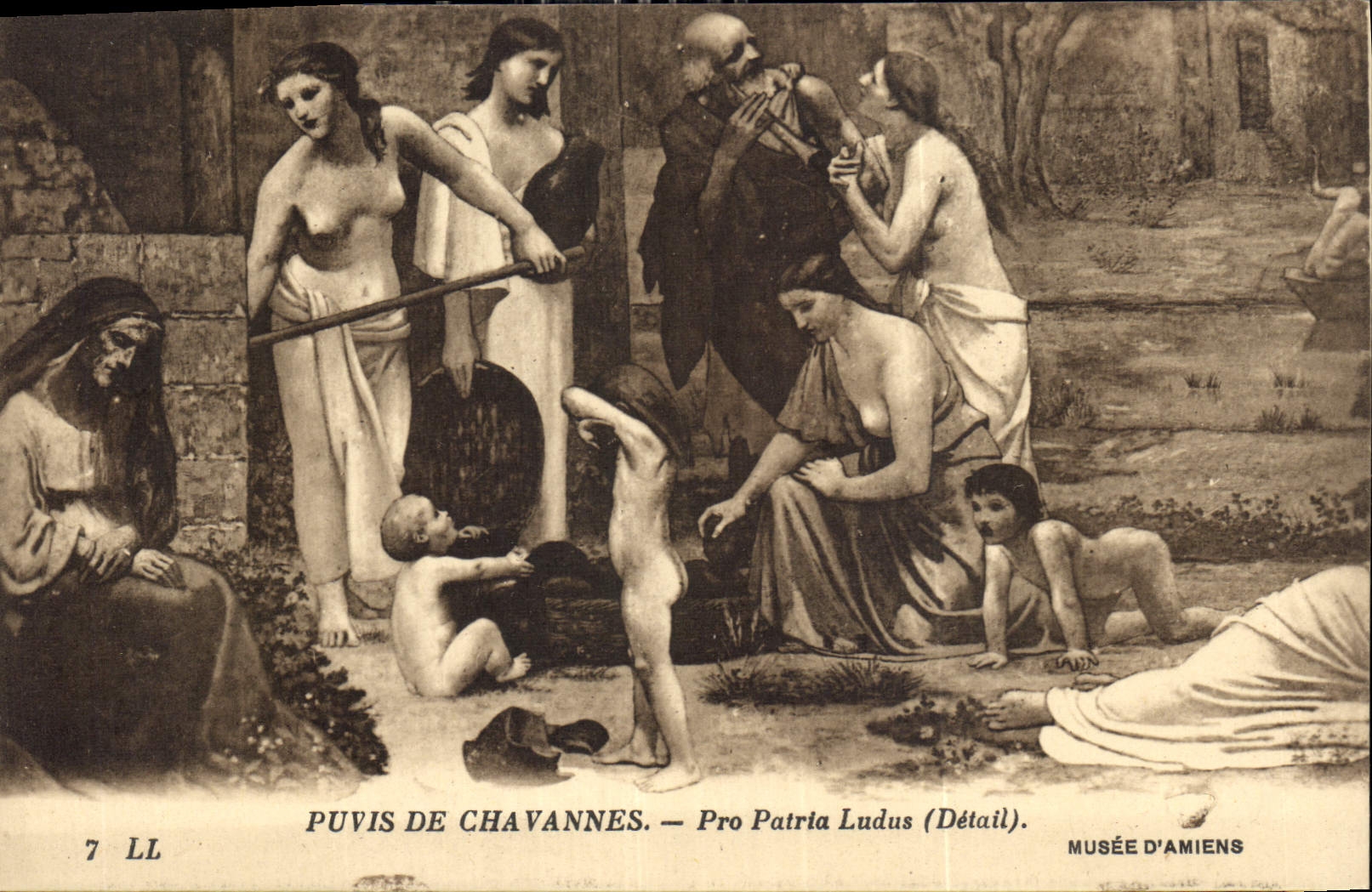 CPA Puvis de Chavannes Pro Patria Ludus Detail