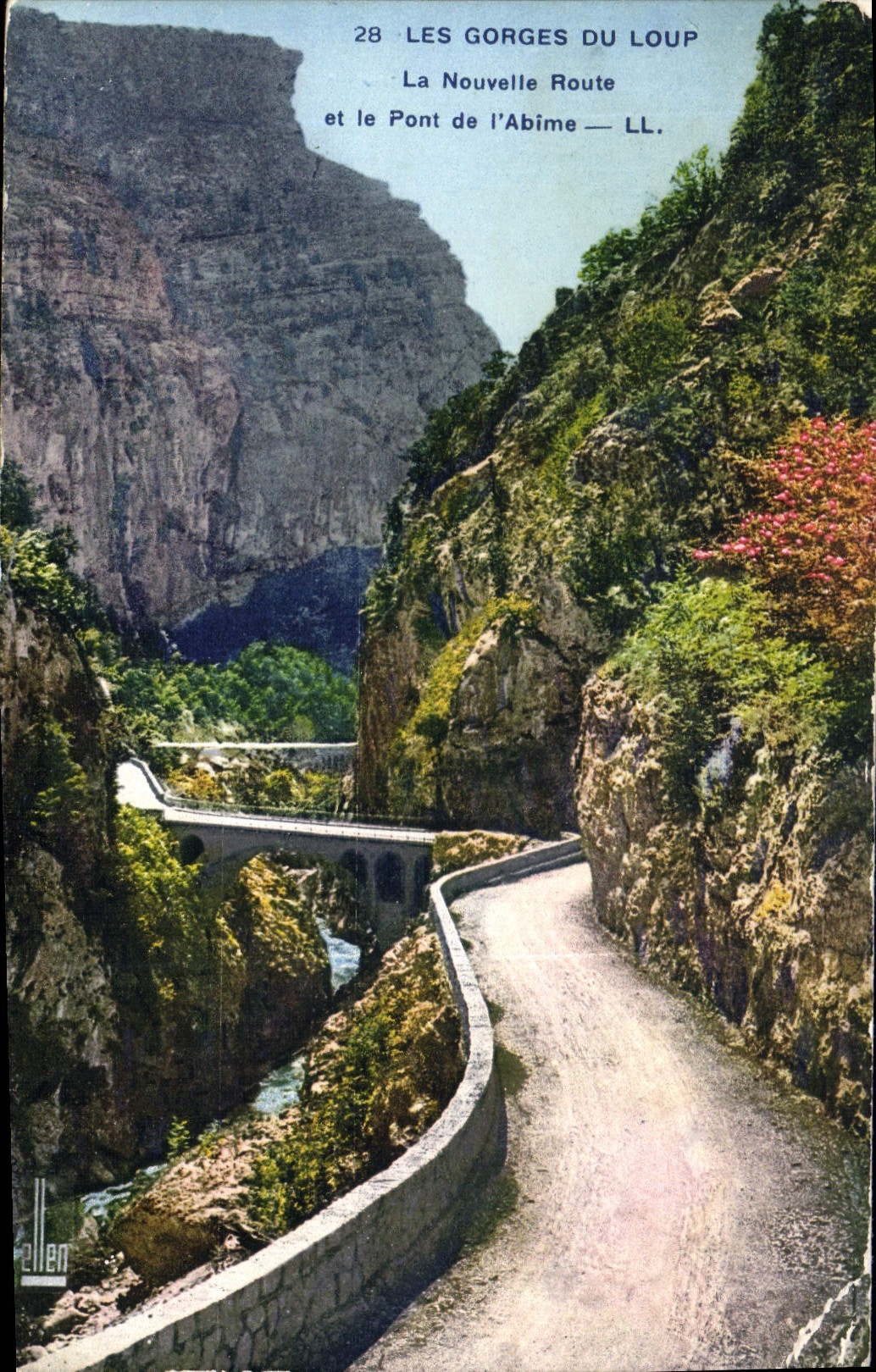CPA Les gorges du Loup La Nouvelle Route et le Pont de l'Abime