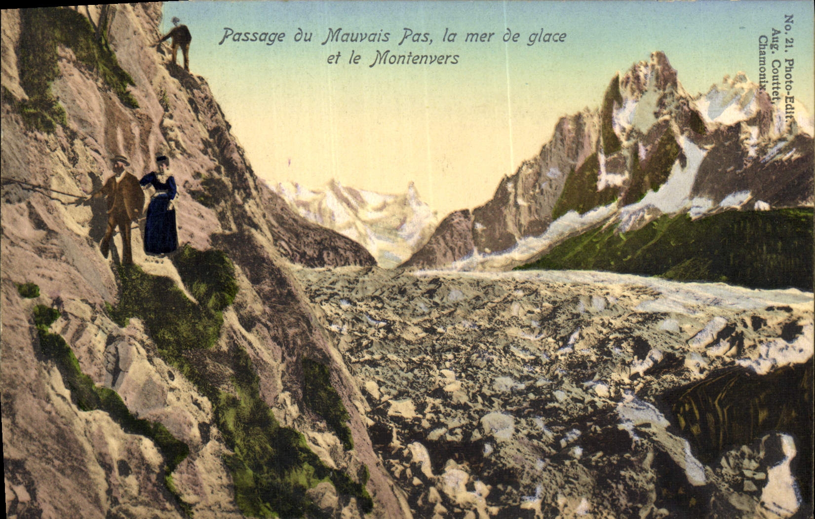 CPA Passage du Mauvais Pas la mer de glace et le Montenvers