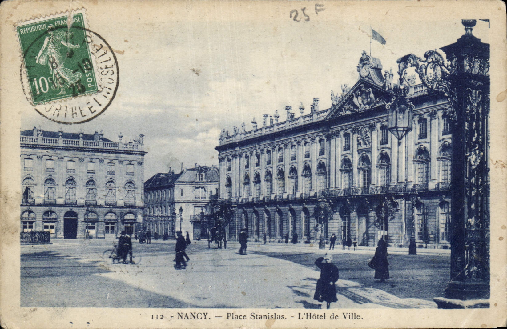 CPA Nancy Place Stanislas L'Hotel de Ville 