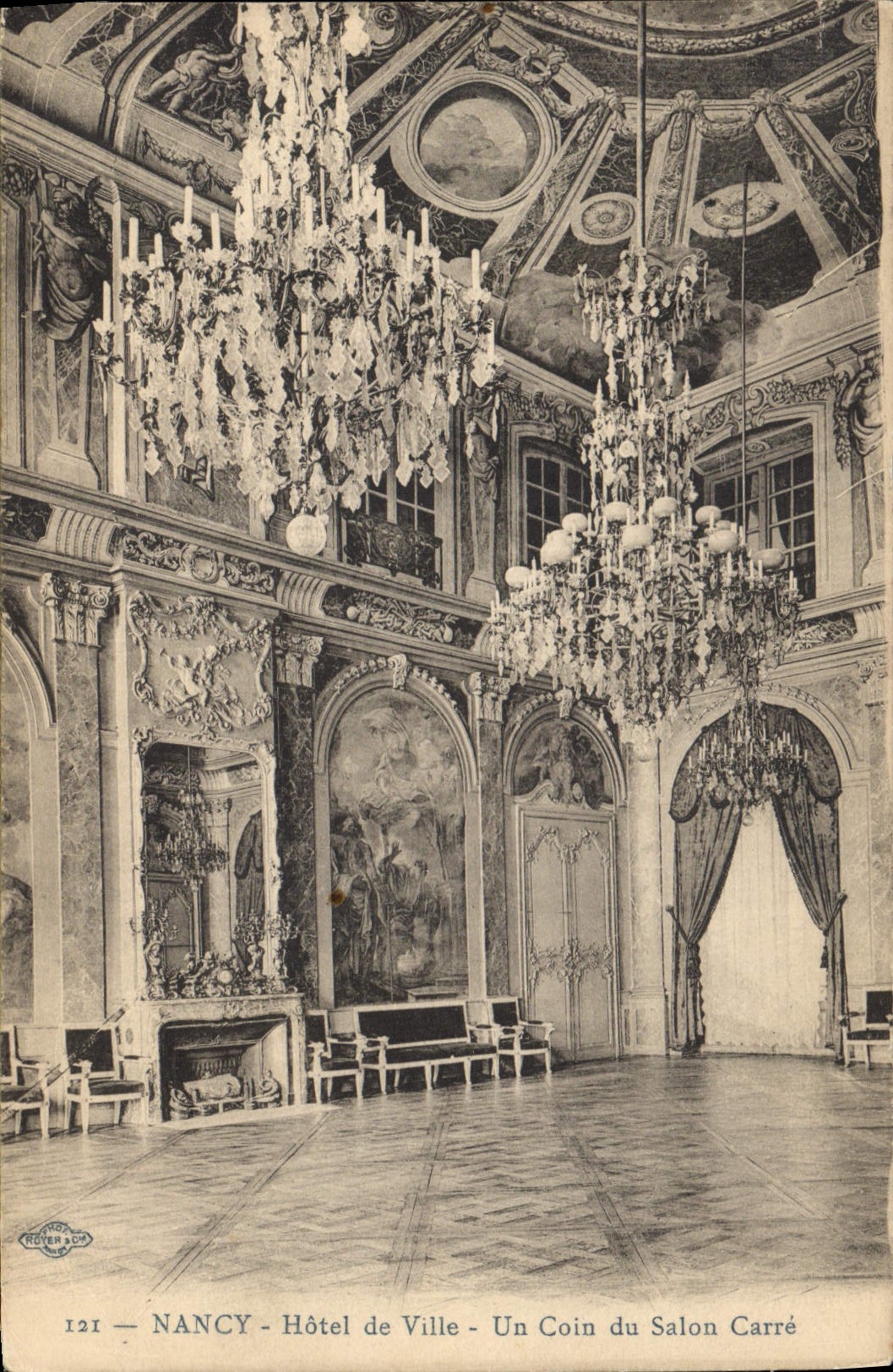 CPA Nancy Hotel de Ville un Coin du Salon Carre 