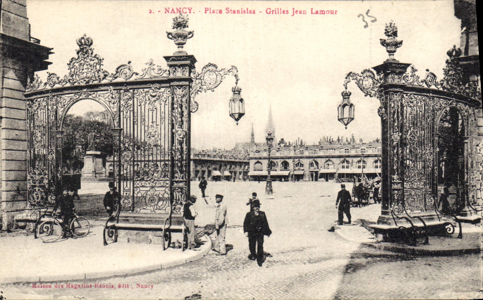 CPA Nancy Place Stanislas Grilles Jean Lamour