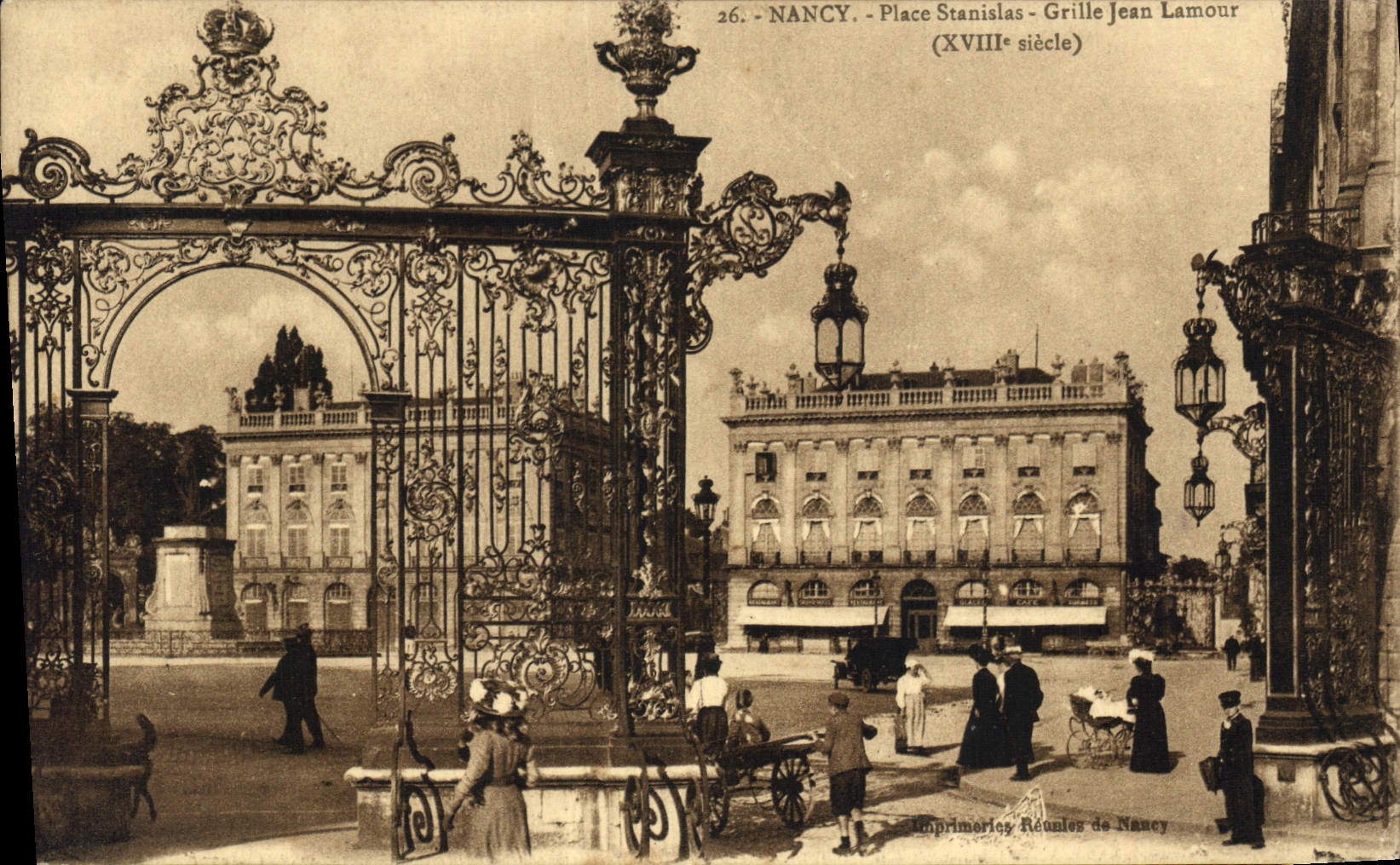 CPA Nancy Place Stanislas Grille Jean Lamour 