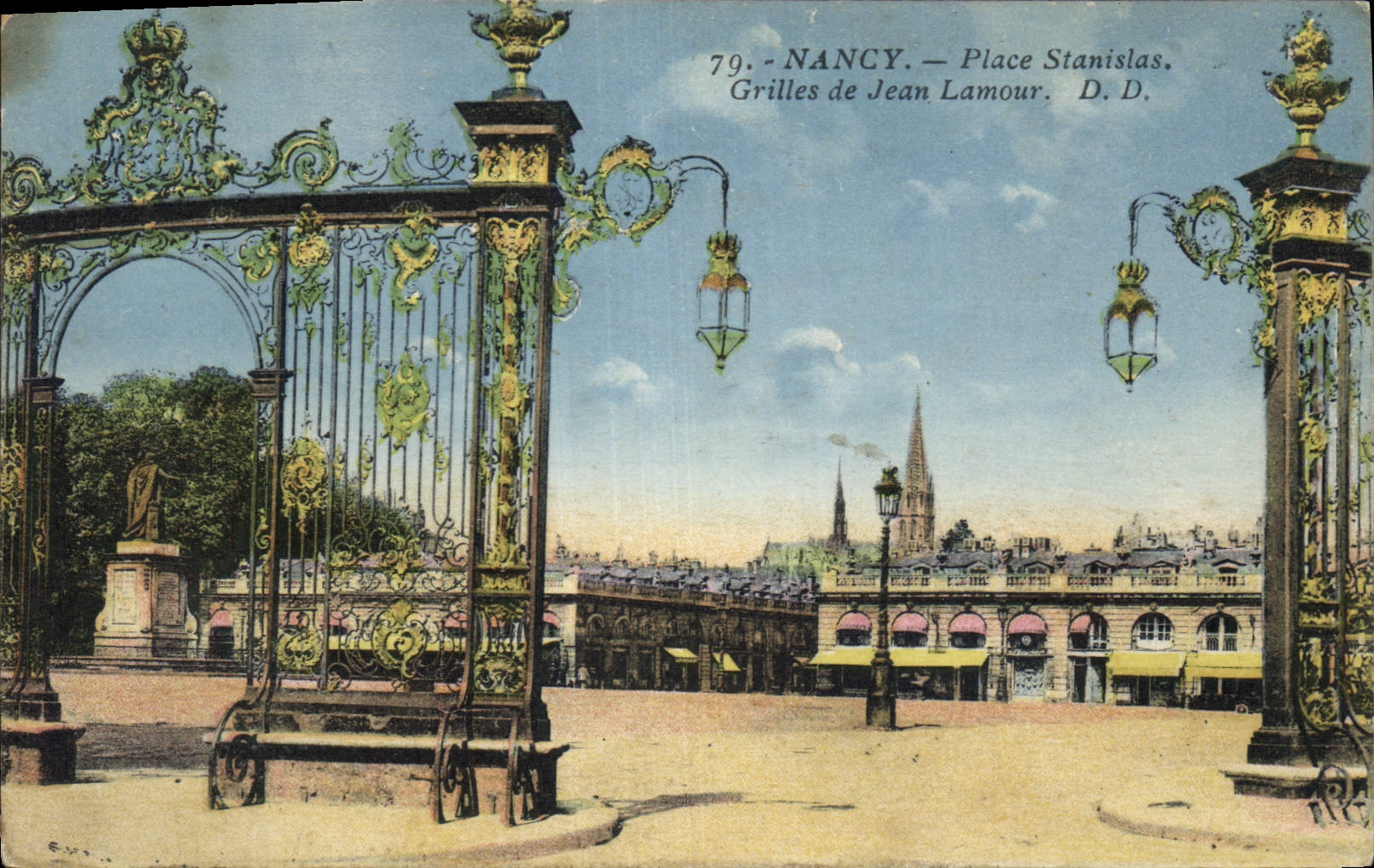 CPA Nancy Place Stanislas Grilles de Jean Lamour