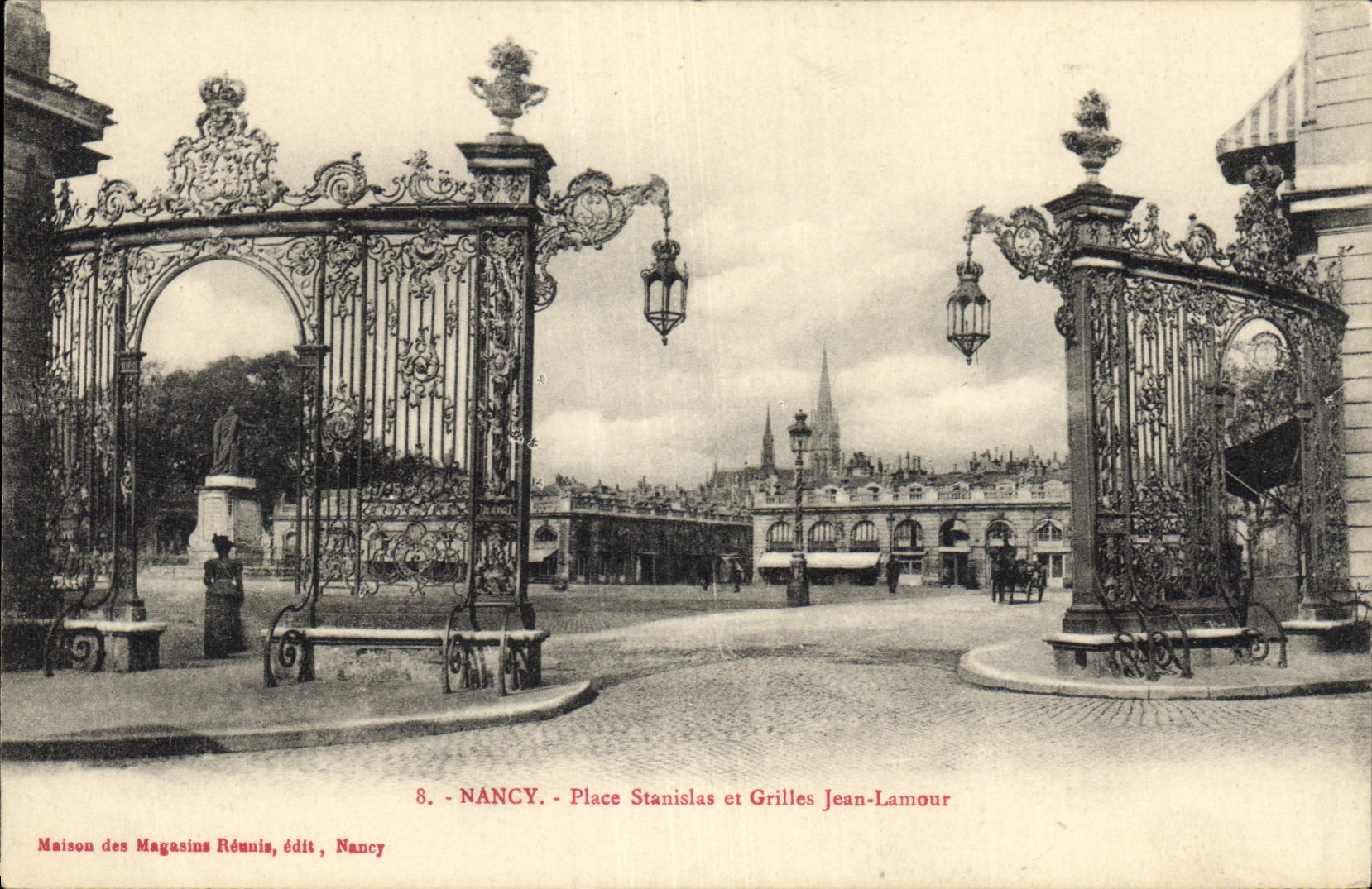 CPA Nancy Place Stanislas et Grilles Jean Lamour 