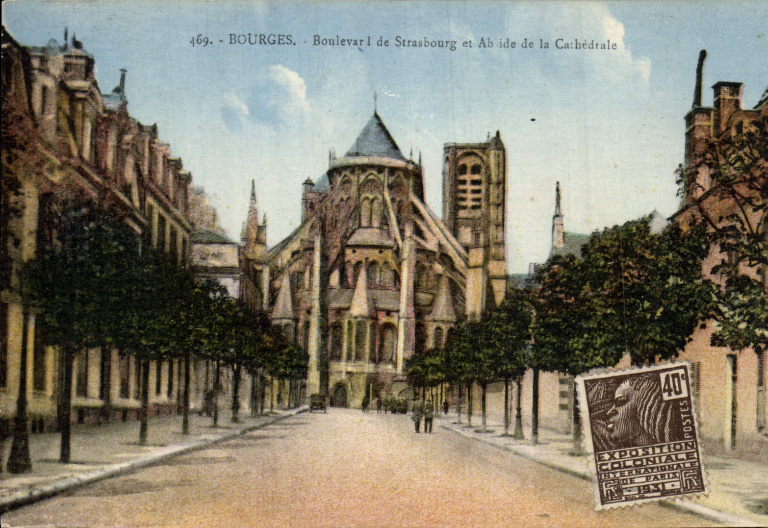 CPA Bourges Boulevard l de Strasborg et Abside de la Cathedrale 