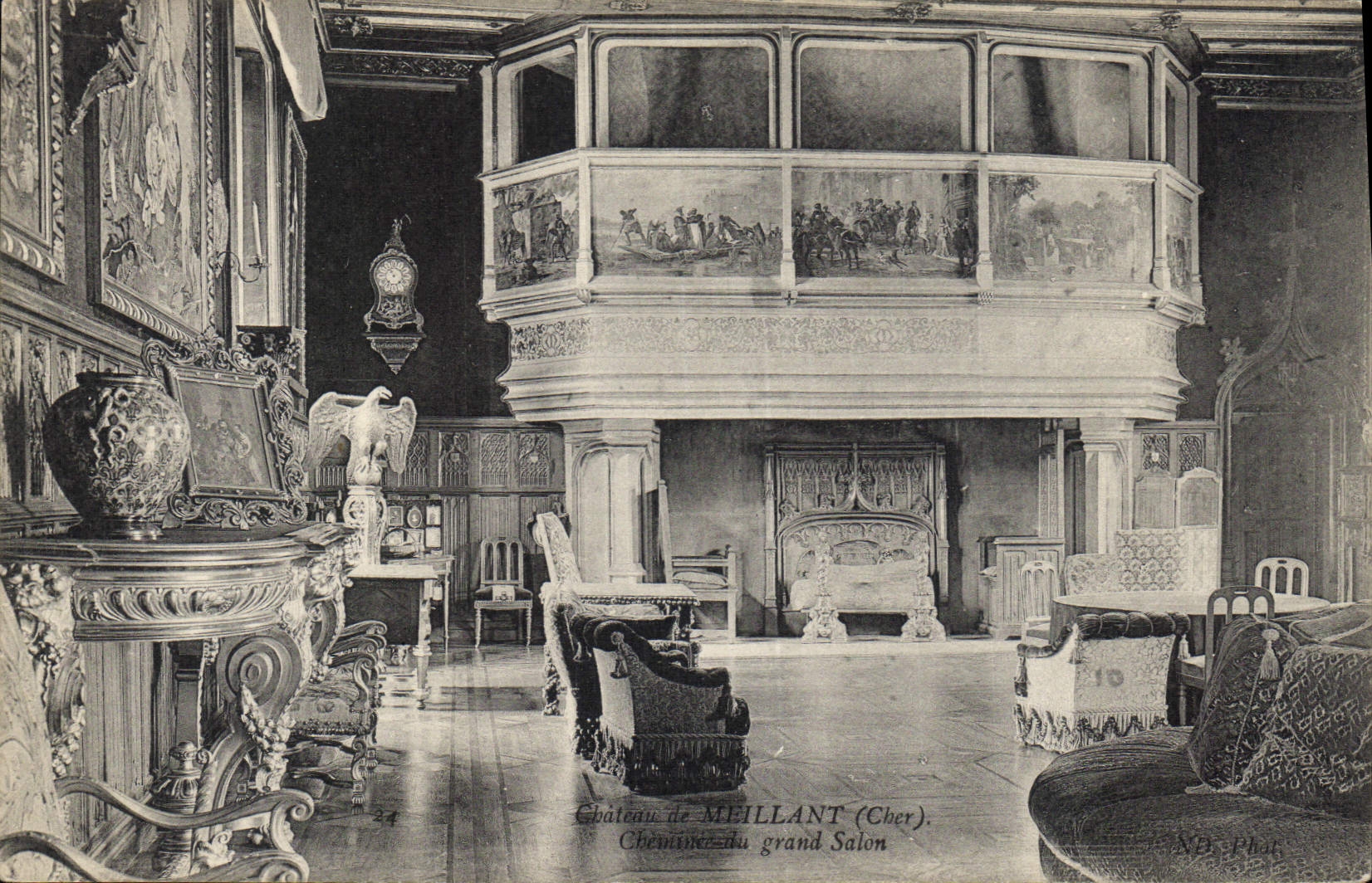 CPA Chateau de Meillant Cheminee de grand Salon