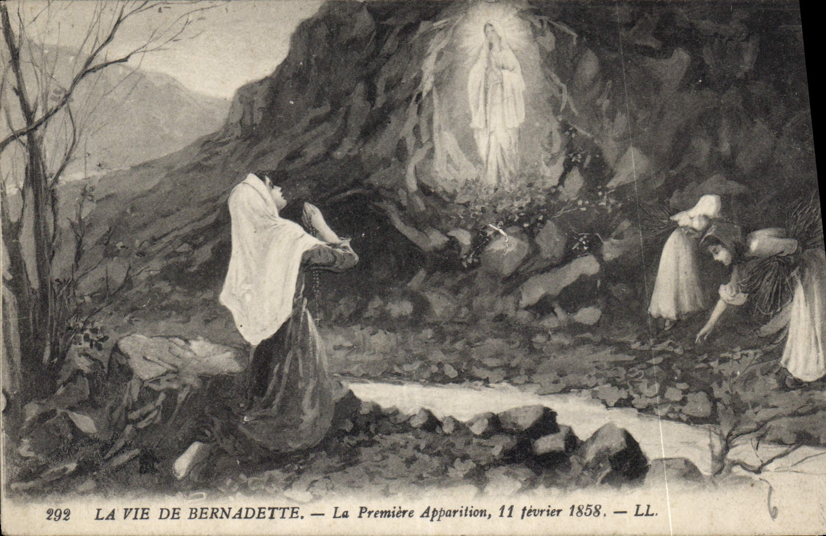 CPA La Vie de Bernadette La Premiere Apparition 
